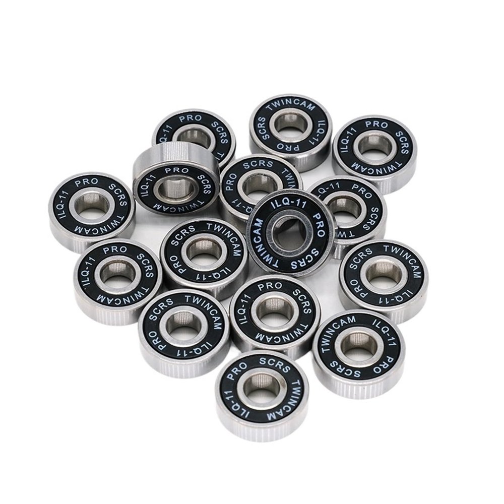 ZXTIIEUF 8-Piece 608 RS ILQ-11 Bearings 8x22x7 for Longboards, Inline Skates, Skateboards & Scooters, Black