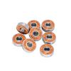 ZXTIIEUF 8-Piece 608 RS ILQ-11 Bearings 8x22x7 for Longboards, Inline Skates, Skateboards & Scooters, Black view 3