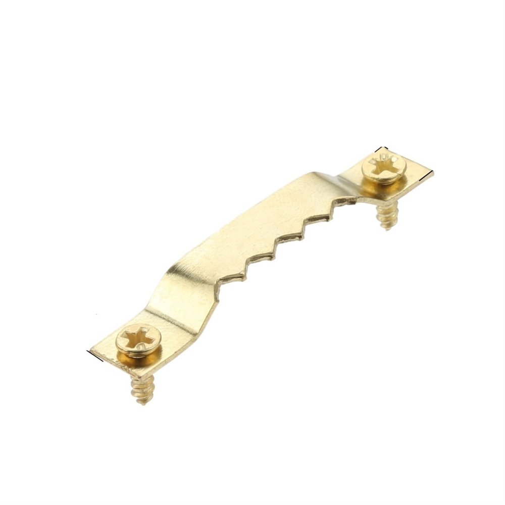 Metal Sawtooth Picture Hangers, 40-Piece Set, Black and Gold, Various Sizes, with Screws