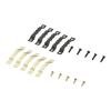Metal Sawtooth Picture Hangers, 40-Piece Set, Black and Gold, Various Sizes, with Screws view 3
