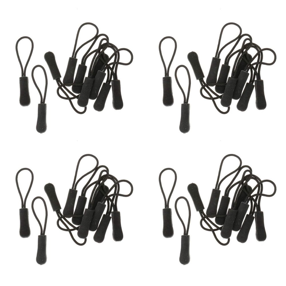 Tumintu 40 Anti-Slip Zipper Pulls - Black