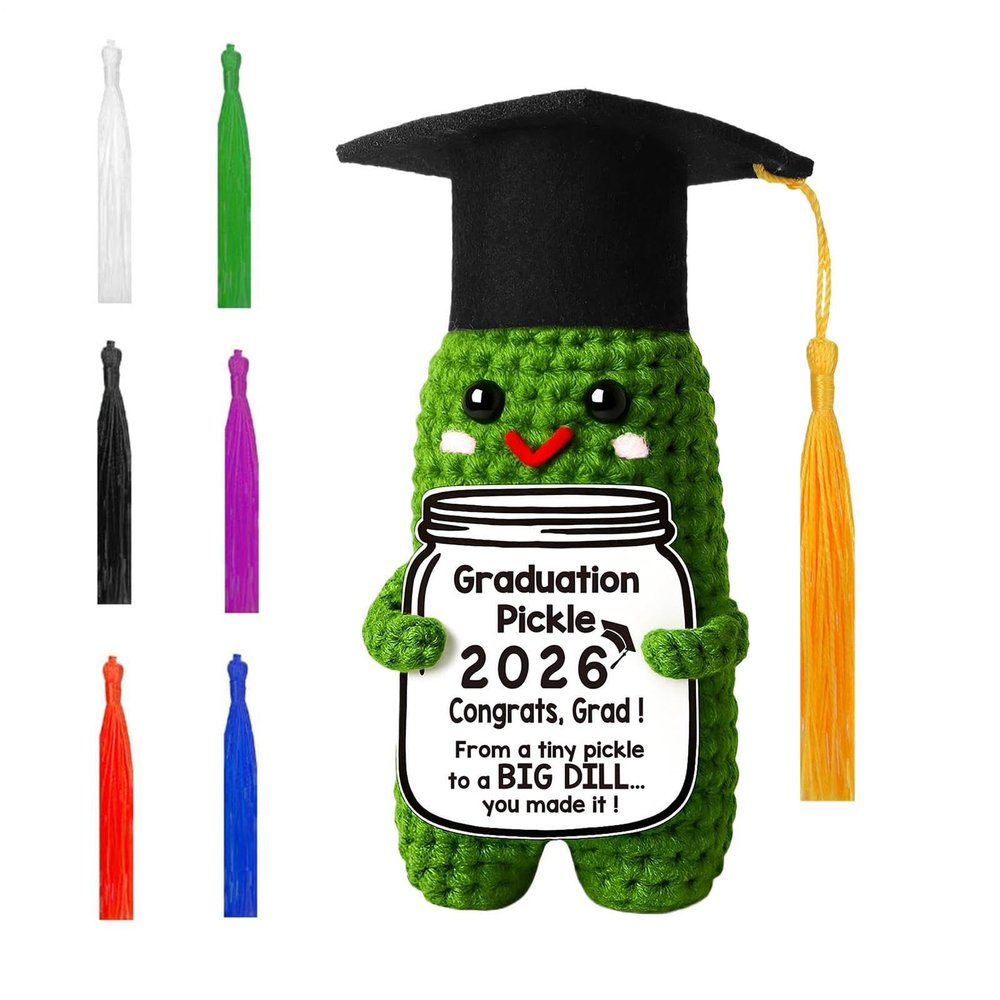 Generico Graduation Pickle - Knitted Cucumber Doll