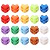 XENQITO 20 Pack Cord Locks, Heart Shape 2 Hole view 1