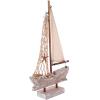 FELTECHELECTR Small Wooden Sailboat Model Tabletop Decoration view 1