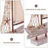 FELTECHELECTR Small Wooden Sailboat Model Tabletop Decoration view 3