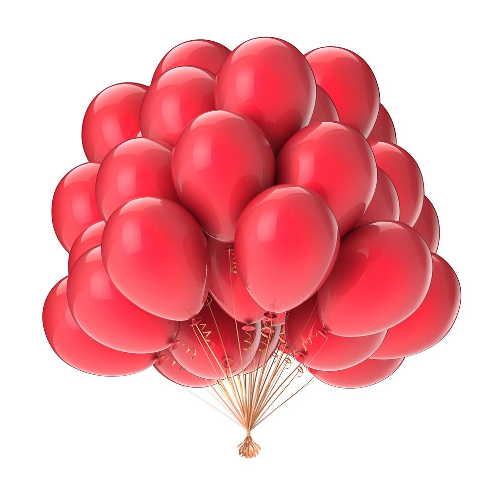 Red Balloons 50 Pack, 10 Inch