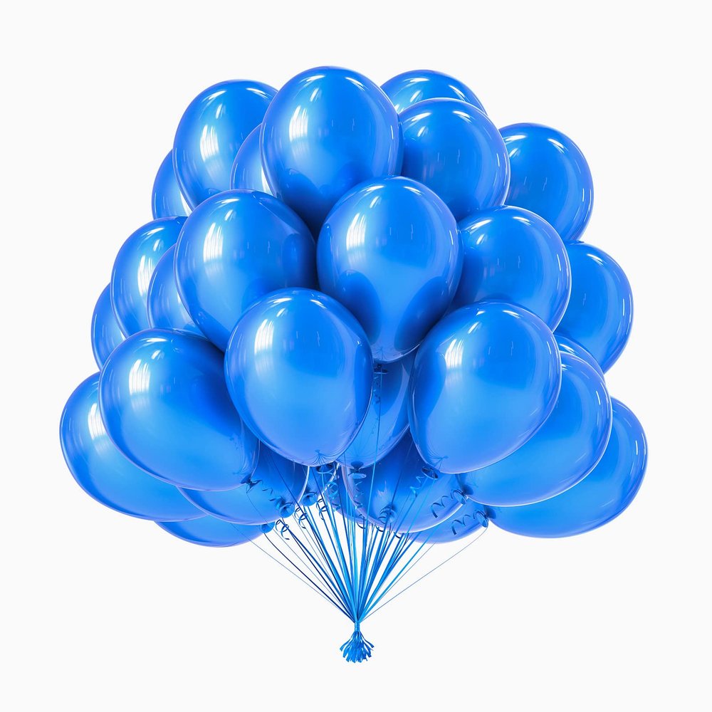 Blue Balloons 50 Pack, 10 Inch