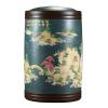 Large-Capacity Ceramic Rice Storage Container with Lid, Green, 75 kg view 1