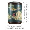 Large-Capacity Ceramic Rice Storage Container with Lid, Green, 75 kg view 2
