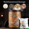 Large-Capacity Ceramic Rice Storage Container with Lid, Green, 75 kg view 4