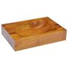 Solid Teak Wood Vessel Sink 50 x 35 x 10 cm, Natural Stone Look view 2
