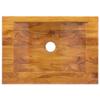Solid Teak Wood Vessel Sink 50 x 35 x 10 cm, Natural Stone Look view 3