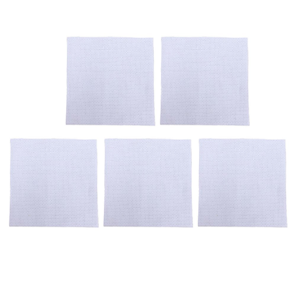 BAOFUYA 5 Pack Small Cross Stitch Fabrics, 15 x 15 cm Aida Cloth