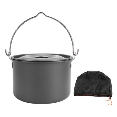 Xyntor Camping Hanging Pot – Large-Capacity Aluminum Alloy Pot with Nonstick Coating