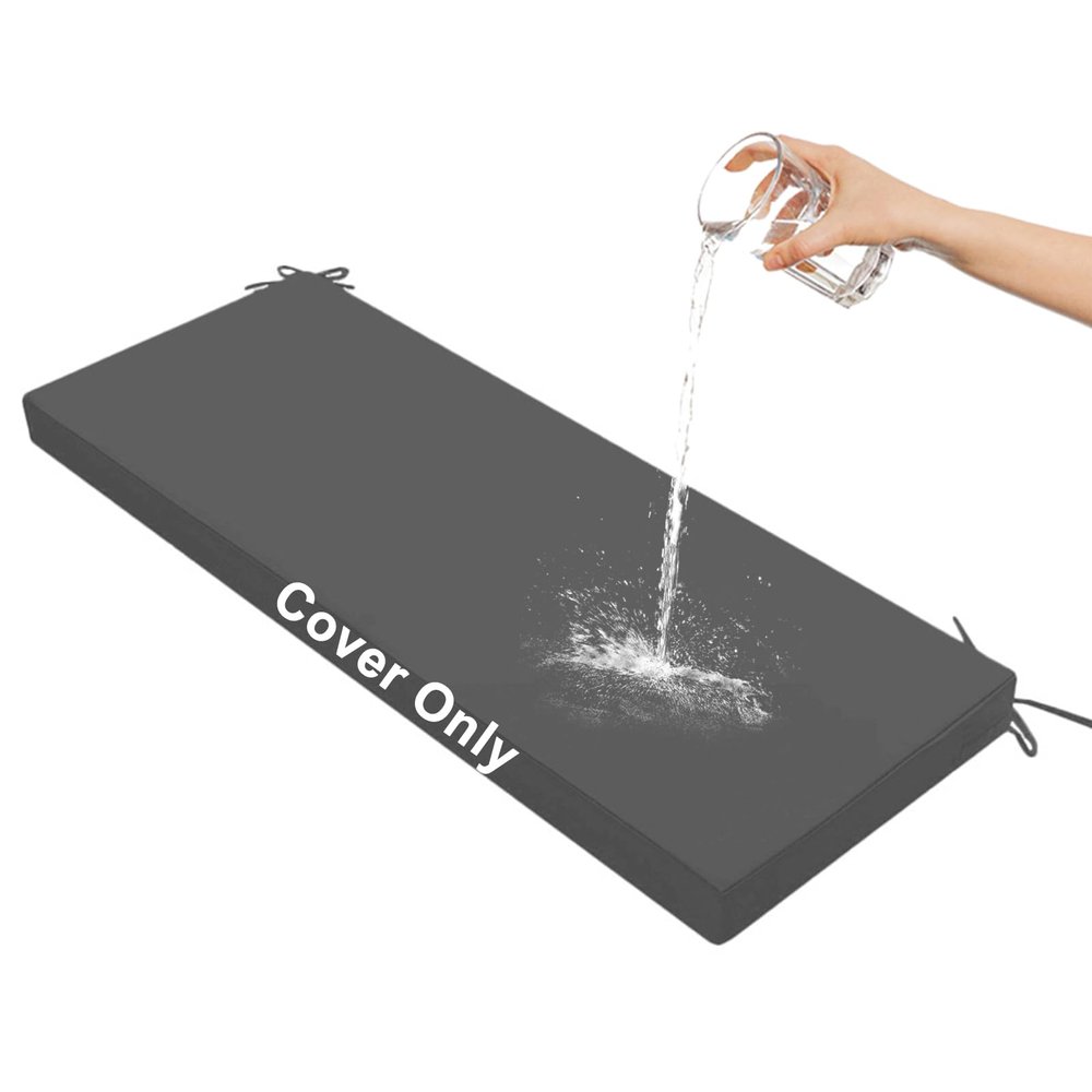 Waterproof Outdoor Sofa Cushion Cover, Gray, 60 x 55 x 8 cm