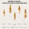 5-Piece Window Suncatcher Set, DIY Suncatcher Craft with Crystal and Wood Beads for Soft Rainbow Light view 2