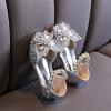 Girls' Princess Glitter Mary Jane Shoes with Bow and Rhinestones view 4