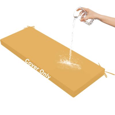 Waterproof Outdoor Sofa Cushion Cover, Yellow, 90 x 40 x 8 cm