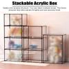 Vibeo Acrylic Display Case, Lockable Acrylic Box with Hinges and Aluminum Frame, Fully Transparent, Dustproof, 30 x 30 x 50 cm view 4