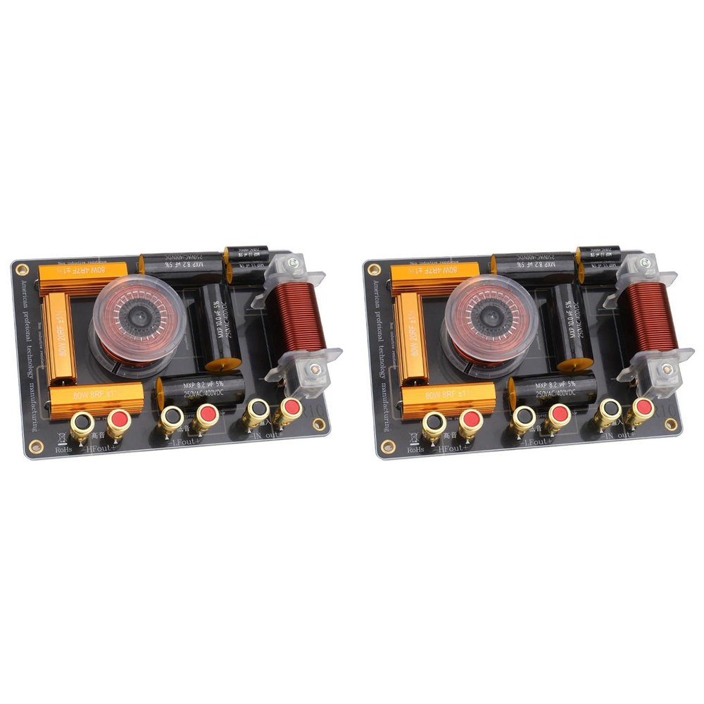 Tumintu 2-Pack 2-Way 1100 W Speaker Crossovers, 1600 Hz