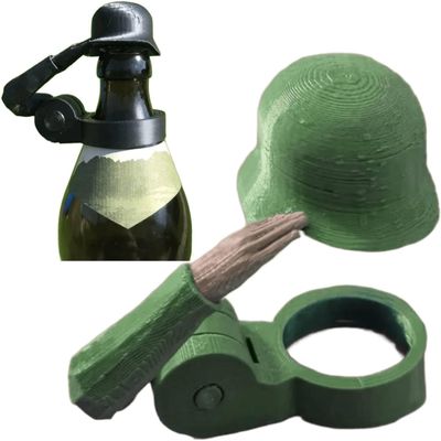 Soldier Salute Beer Bottle Helmet - Reusable