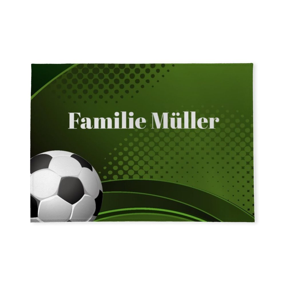 fotobar Personalized Football Doormat with Name, 70 x 50 cm