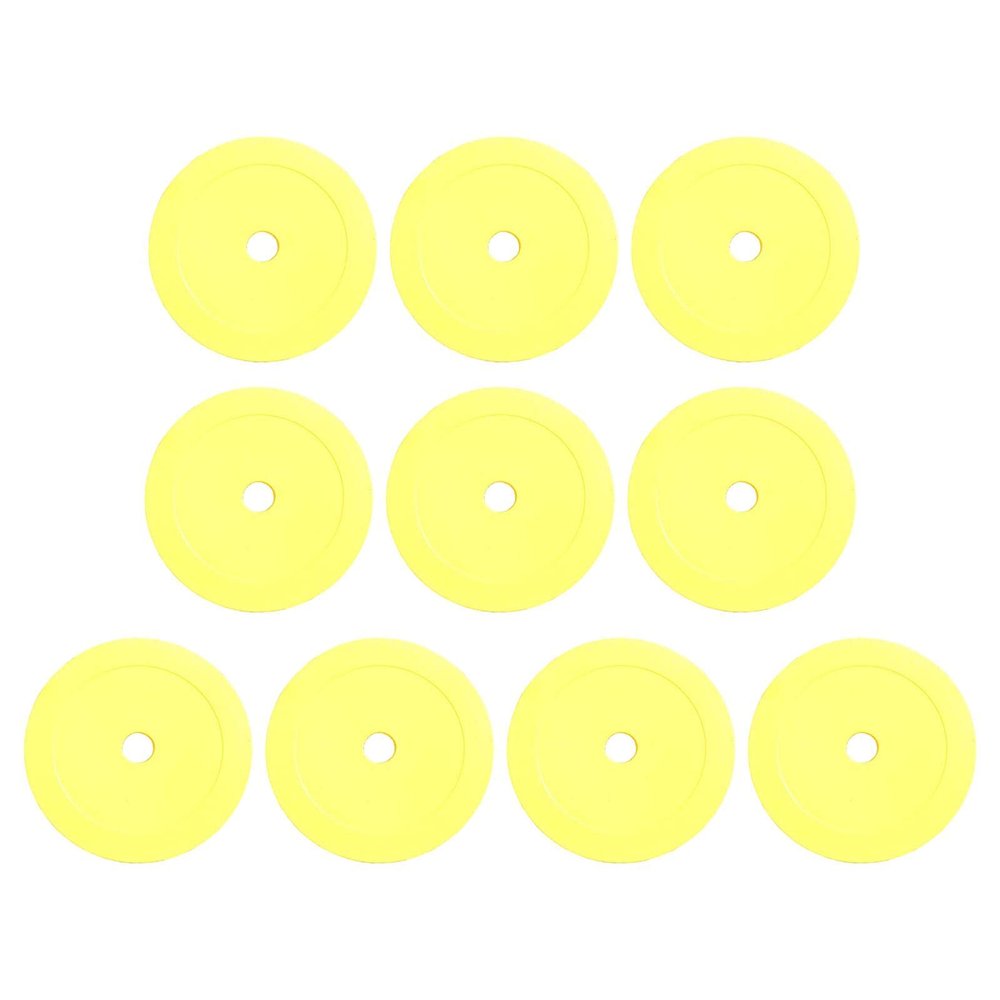 SunsoilGiant 10-Piece Flat Marker Discs, Non-Slip Floor Markers, Flexible, Yellow