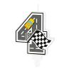 Race Car Birthday Candle Number 4 view 1