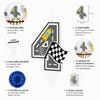 Race Car Birthday Candle Number 4 view 2