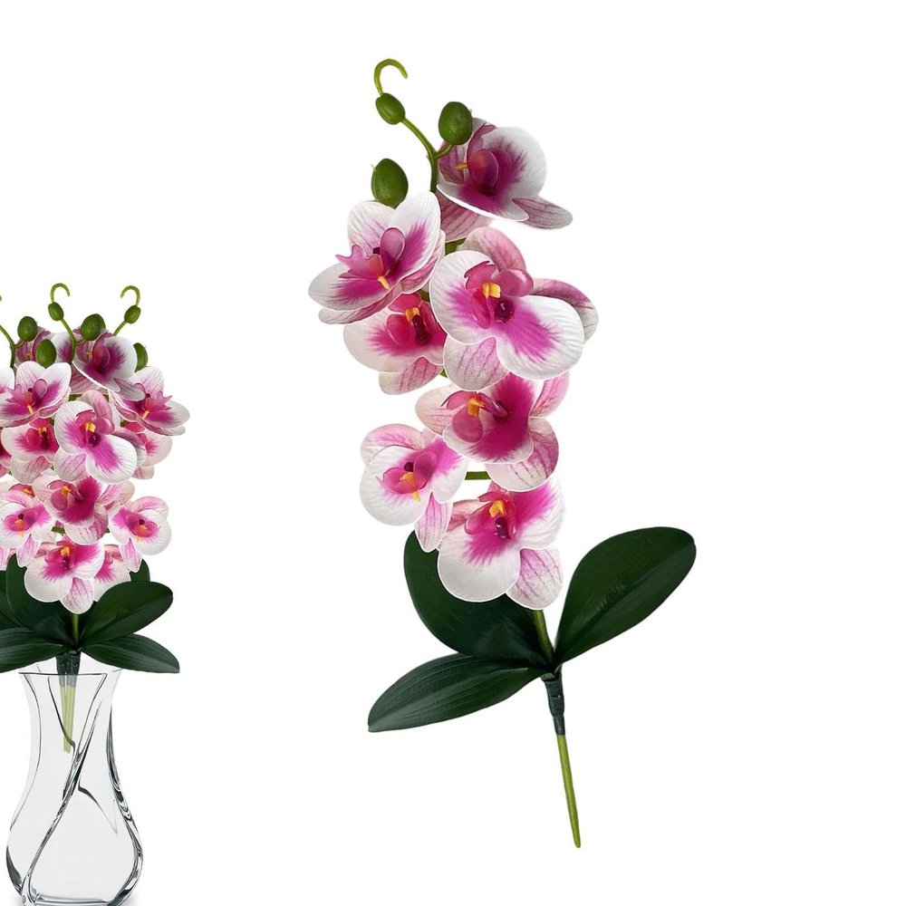 Artificial Spring Flowers with Orchid Vase