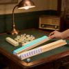 4-Piece Non-Slip Portable Wooden Mahjong Tile Racks view 3