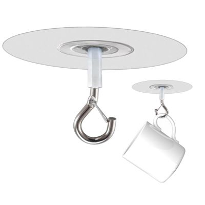Self-Adhesive Ceiling Hook with Safety Lock
