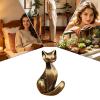 Small Cat Figurines | Cute Brass Animal Decoration view 4
