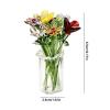 Crystal Glass Flowers with Mini Vase, 2.17 x 1.02 in, Portable Tabletop Decor view 2