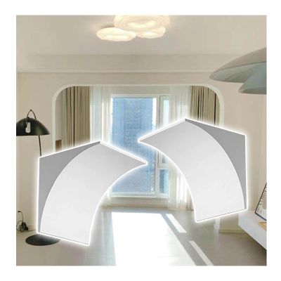 2-Piece 3D Foam Door Arch Kit, Pre-Bent Semicircular Trim, 17 x 17 x 17 cm