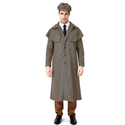 Generic Detective Costume Accessory Set, 2-Piece Sherlock Costume Cosplay Props with Cape and Hat