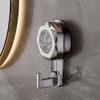 Suction Cup Hooks with 360-Degree Rotation for Kitchen Utensils and Towels (Gray) view 2