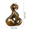 Cat Brass Statue view 2