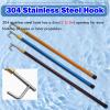 Telescoping Boat Hook, Aluminum Extension Pole for Docking, Rescue, Pushing and Pulling, 4.8 m view 2
