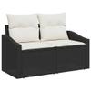 Qnhdfrt 7-Piece Garden Sofa Set, Black/Cream, 234 x 123.5 x 85 cm view 4