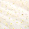 Embroidered Lace Mesh Fabric with Floral Daisy Pattern for Bridal Wedding Dress view 3