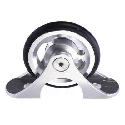 POENVFPO Folding Bike Fender Roller Wheel Easy Wheel, Lightweight Aluminum Alloy Accessory, Smooth Surface, for Multiple Folding Bike Models (Silver)