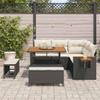 Qnhdfrt 9-Piece Black and Cream Patio Sofa Set, 100 x 100 x 71 cm view 3