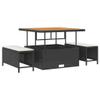 Qnhdfrt 9-Piece Black and Cream Patio Sofa Set, 100 x 100 x 71 cm view 4
