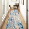 Siunwdiy Washable Runner Rug 60 x 260 cm, Non-Slip Blue Abstract Hallway Runner view 1