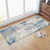 Siunwdiy Washable Runner Rug 60 x 260 cm, Non-Slip Blue Abstract Hallway Runner view 2