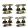 Getdoublerich Motorcycle Chain Master Links with O-Rings, Gold-Tone Stainless Steel, 4-Pack view 1