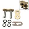 Getdoublerich Motorcycle Chain Master Links with O-Rings, Gold-Tone Stainless Steel, 4-Pack view 2
