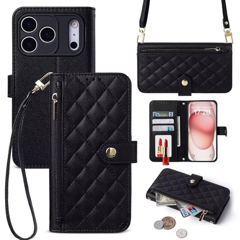 Crossbody Phone Case for Oppo A38/Oppo A18, Black