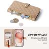 Crossbody Wallet Case for Oppo Find X5, Beige view 3